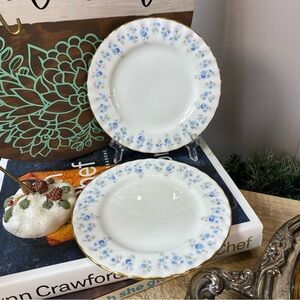 Two Royal Albert England Bone China Memory Lane bread plates 6.25”